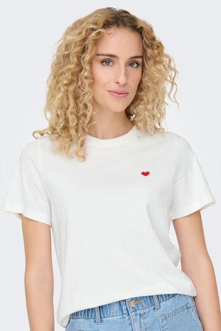 Only Jdypısa S/s Prınt Top Jrs Noos Beyaz