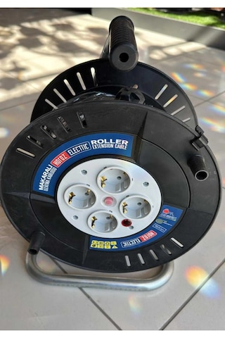 Roll 1 Kablolu 20 Metre Seyyar Makaralı Kablo
