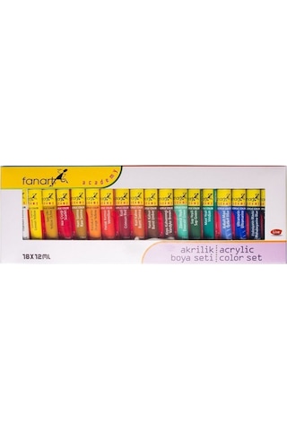 2000.s18 Academy Akrilik Boya Seti 18x12ml 0000 Naturel