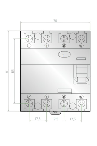 4x40a 300ma Kaçak Akım Rölesi 4 Kutuplu 40 Amper