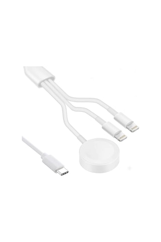 Mcstorey Apple Uyumlu Watch Manyetik Şarj Kablosu 3'ü 1 Arada Usb-c