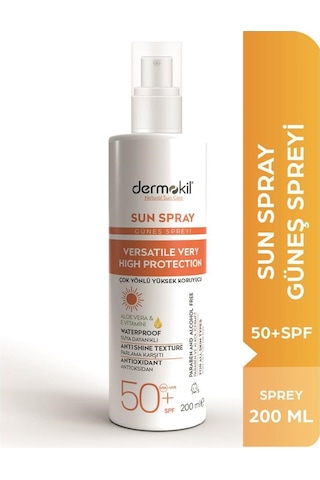 Dermokil SPF 50+ Güneş Koruyucu Sprey 200 ML + Maxrosa Paris SPF 50+ Güneş Kremi 60 ML