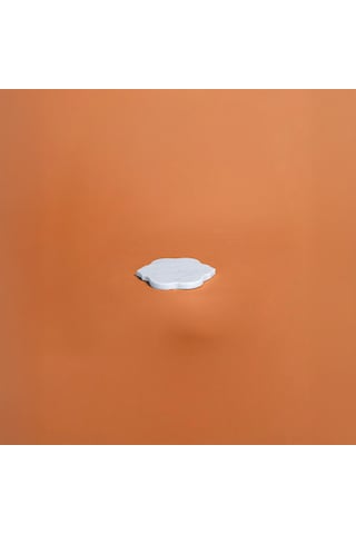 Arabesque Mermer Bardak Altlığı Beyaz Beyaz