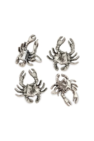 Jumbo Deep Sea Yengeç 4'lü Peçete Halkası Çelik