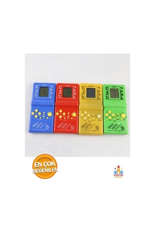 Tetris Brick Game Nostaljik El Atarisi Oyuncak - Sarı, Kırmızı, Mavi, Yeşil Renklerde