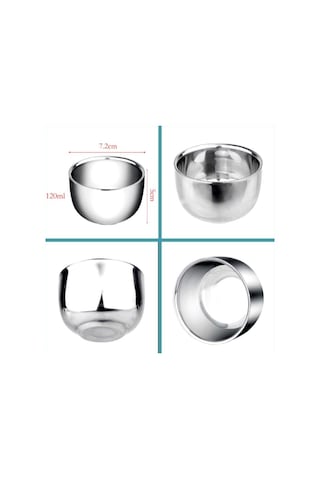Omeniv 120ml Çift Duvarlı (Double Wall) 304 Çelik Kahve Fincanı