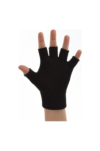 Astek Suve Triko  Siyah Kesik Eldiven Kaliteli Unisex