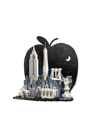 LEGO® Architecture New York City – Büyük Elma 21066 - Yetişkinler için Gizli Sürpriz İçeren Yaratıcı Model Yapım Seti (1465 Parça)
