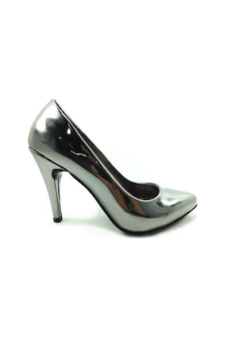 Çarıkçım Stiletto Kadın Ayakkabı Platin-Ayna 61 700