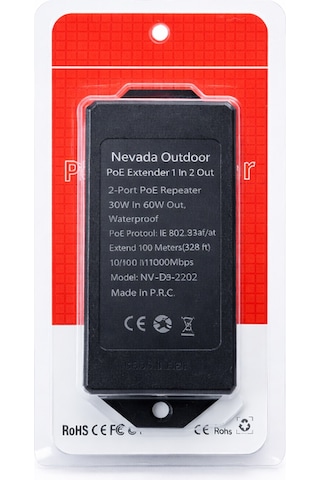 Apronx Nvd-2101 10/100 1 In 2 100m Poe Repeater Extender