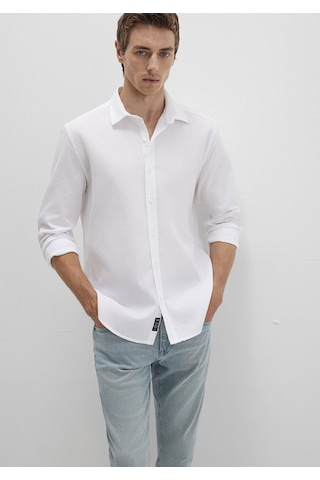 Mavi Slim Fit Beyaz Erkek Gömlek M0211656-620 Beyaz