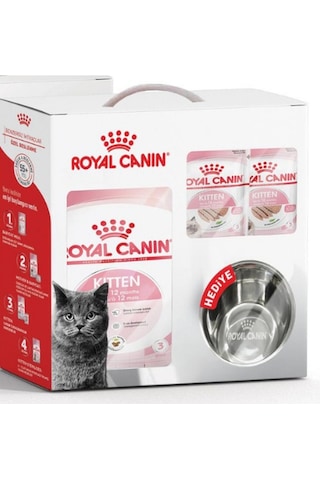 Royal Canin Kitten Yavru Kedi Maması 2 Kg Ve 6 Adet Yaş Mama + Mama Kabı Hediyeli