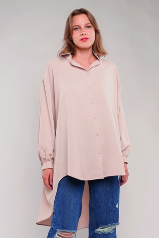 Gabria Oversize Gömlek Taş
