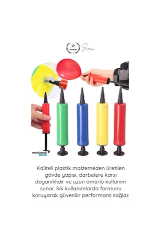 Pompa Balon Şişirme Pompası Dayanıklı Plastik El Manuel Pratik Taşınabilir Hava Basma Aparatı Şişme