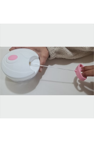 Üç Bıçaklı İpli Soğan Patates Biber Domates Kesme El Rondosu Beyaz Pembe