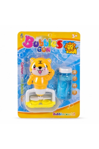 Kaplan Figürlü Otomatik Köpük Tabancası Bubble Gun Sarı