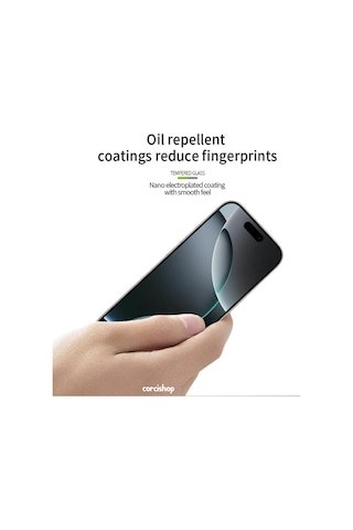İphone 17 Pro Max Uyumlu Ekran Koruyucu Hd Tam Kaplayan Full Koruma Antistatic Temperli Cam