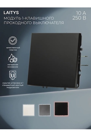 Laıtys Tekli Siyah Çerçevesiz Anahtar 259439773