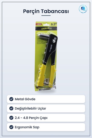 Perçin Tabancası Şht Metal Gövde Değiştirilebilir Uçlu Çekme 2.4