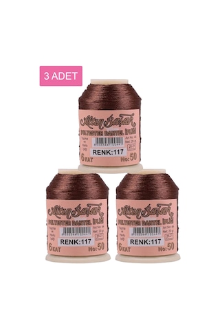 3 Adet Altınbaşak Oya Ve Dantel İpi 20 Gr - Royaleks - No: 117
