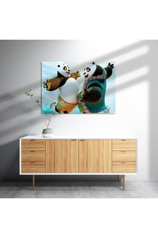 Cakasepetim Kungfu Panda Usta Ve Çırak Ahşap Mdf Tablo