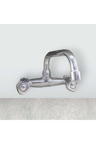 Mintev Krom Klasik Seri Çift Topaç Kol Banyo Bataryası KROM
