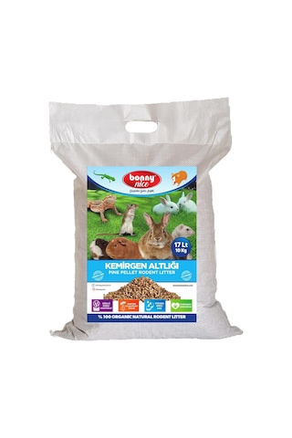 Bonnynice Bonny Nice Doğal Çam Pelet Tavşan Kafes Altlığı 10 Kg 20 Lt 1 Adet