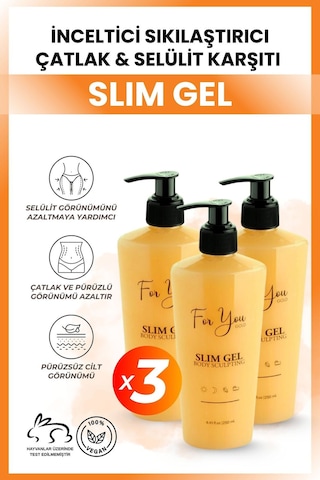 Slim Jel Selülit Çatlak Karşıtı, Bölgesel İncelmeye Yardımcı Sıcak Formül Isıtıcı Etkili Set 3adet Slim Jel Selülit Çatlak Karşıtı, Bölgesel İncelmeye Yardımcı Sıcak Formül Isıtıcı Etkili Set 3adet