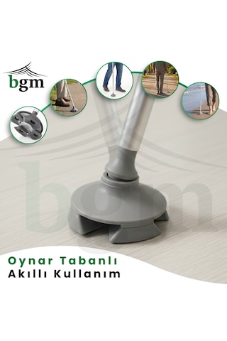 Akıllı Baston- Yüksek Kalite Denge Bastonu Gri Lüks