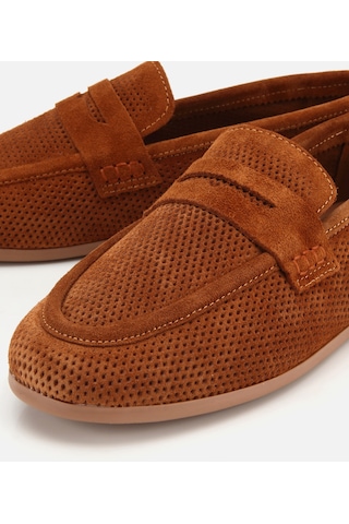 Hotiç Kadın Süet Derii Taba Yumuşak Dokulu Günlük Loafer 01ayh322290a430 01ayh322290a430