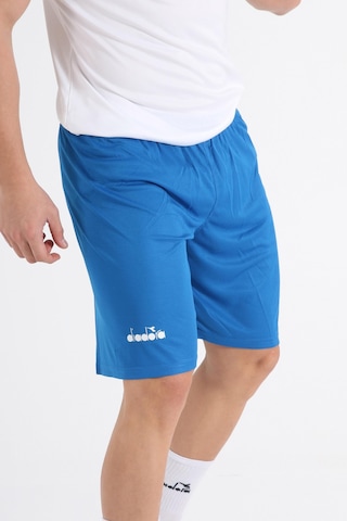 Diadora Enine Kareli Antrenman Şortu Mavi