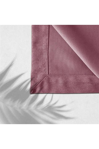 Kadife Dokulu Masa Örtüsü Gül Kurusu Rengi-637