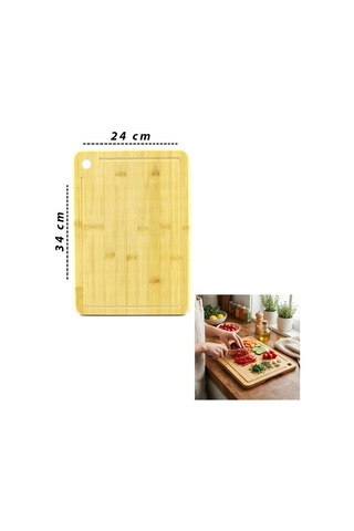 Bambu Kesme Tahtası 24x34x1.8 Cm Renkli