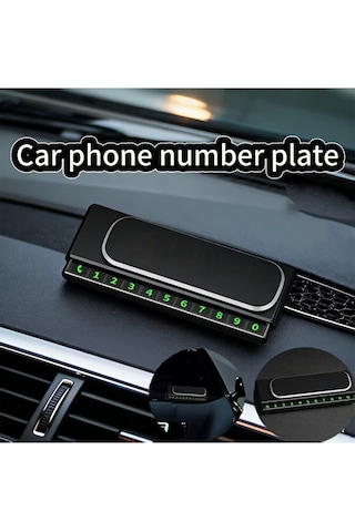Premium Kaydırmalı Araç İçi Telefon Numaratör Park Numarası Parkmatik Araba Numaratör