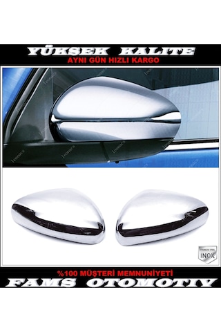 Fiat Egea Paslanmaz Krom Ayna Kapağı 2 Parça 2015 Üzeri