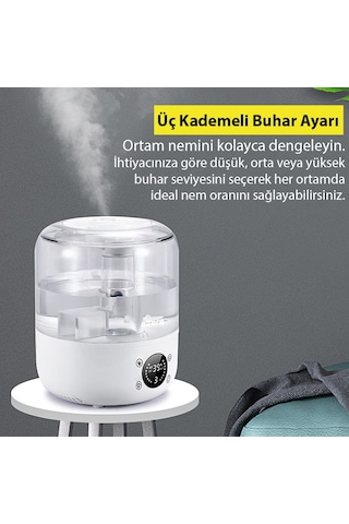 Ezere Th-413 Akıllı Dijital Hava Nemlendirici 3l Kapasite, Dokunmatik Panel, Uzaktan Kumanda, Sessiz Çalışma