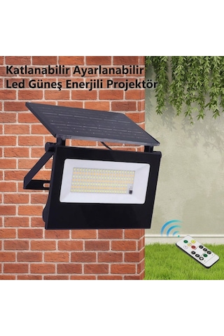 Güneş Enerjili Led Projektör Hareket Sensörlü Solar Aydınlatma Lamba 180 Lümen Su Toz Geçirmez