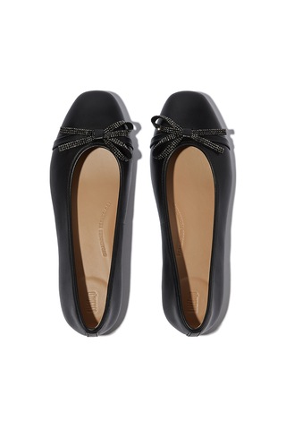 001 Black Babet Kadın E3e-001 Fitflop Delıcato Glıtz-bow Leather Ballet Black Siyah