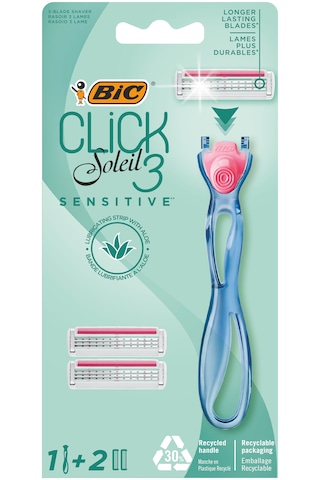Bic Soleil Click Kadın Sistem Tıraş Bıçağı 1 Sap + Yedek Kartuş 2'li