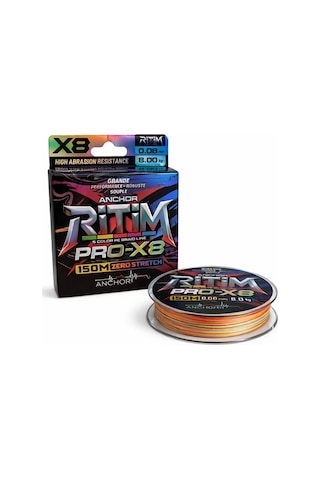 İp Örgü Misina - 8 Kat - Anchor Ritim X8 - 150mt - Ebruli - 0.08mm