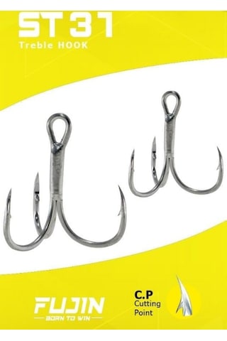 Fujin St31 Üçlü Maket Balık Kancası Nickel - 6