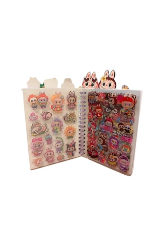 Kawai Sticker Defter 16 Sayfa Sticker 8 Sayfa Not Defteri Anahtarlık 250 Çok Renkli