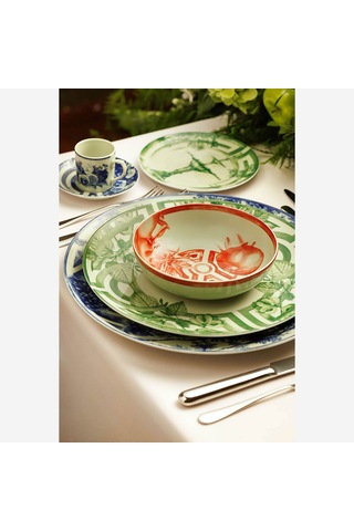 Yeşil Porselen Yemek Tabağı 28 Cm