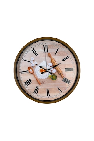 Büro Ev Ofis Hediyesi İçin 36cm Kahve Rustic Bakery Kitchen Duvar Saati Diğer