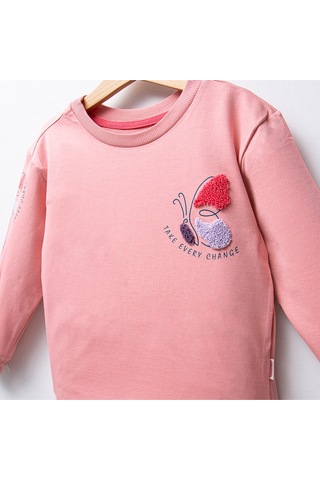 Overdo Kids Kız 5-8 Yaş Süzene Nakışlı İki İp Sweat Çok Renkli