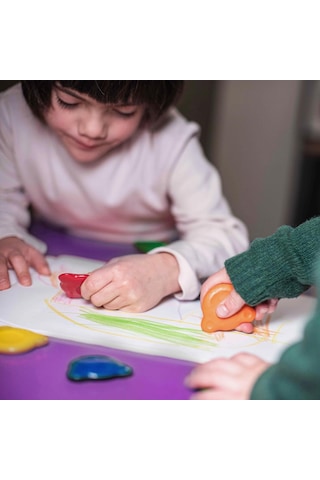 Carioca Teddy Şekilli Kirletmeyen Mum Boyalar 6'lı