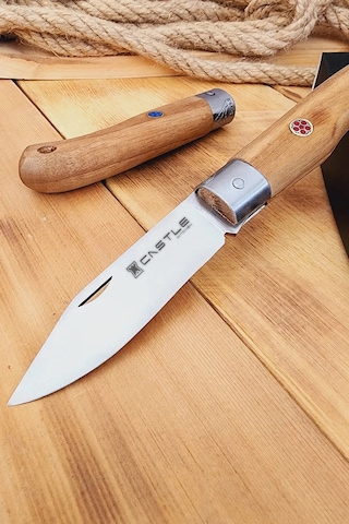 Ceviz Sap Çakı Kamp Çakısı Outdoor Piknik Çakısı Bıçağı Çk115 Kahverengi