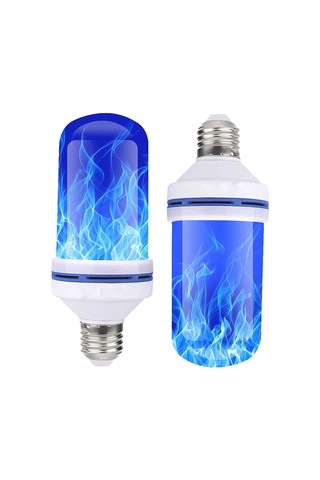 Teltree E27 Mavi Led Alev Lambası - Dinamik Yangın Efekti - Kütle Çekimi Kontrolü - Ev Dekorasyonu Işığı