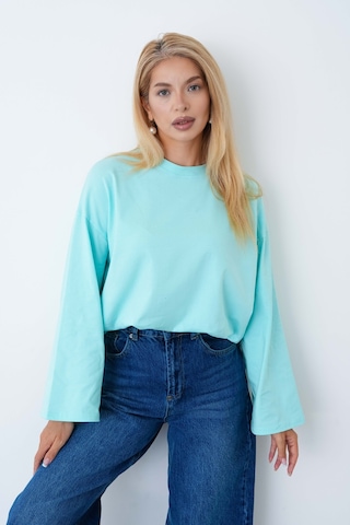 Herkesemoda Kadın Tesettüre Uygun Geniş Kollu Body Turkuaz
