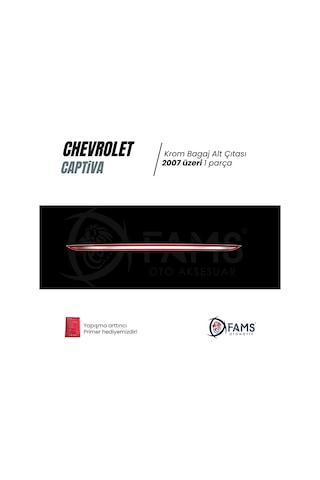 Chevrolet Captiva Krom Alt Bagaj Çıtası 2007 Üzeri P. Çelik